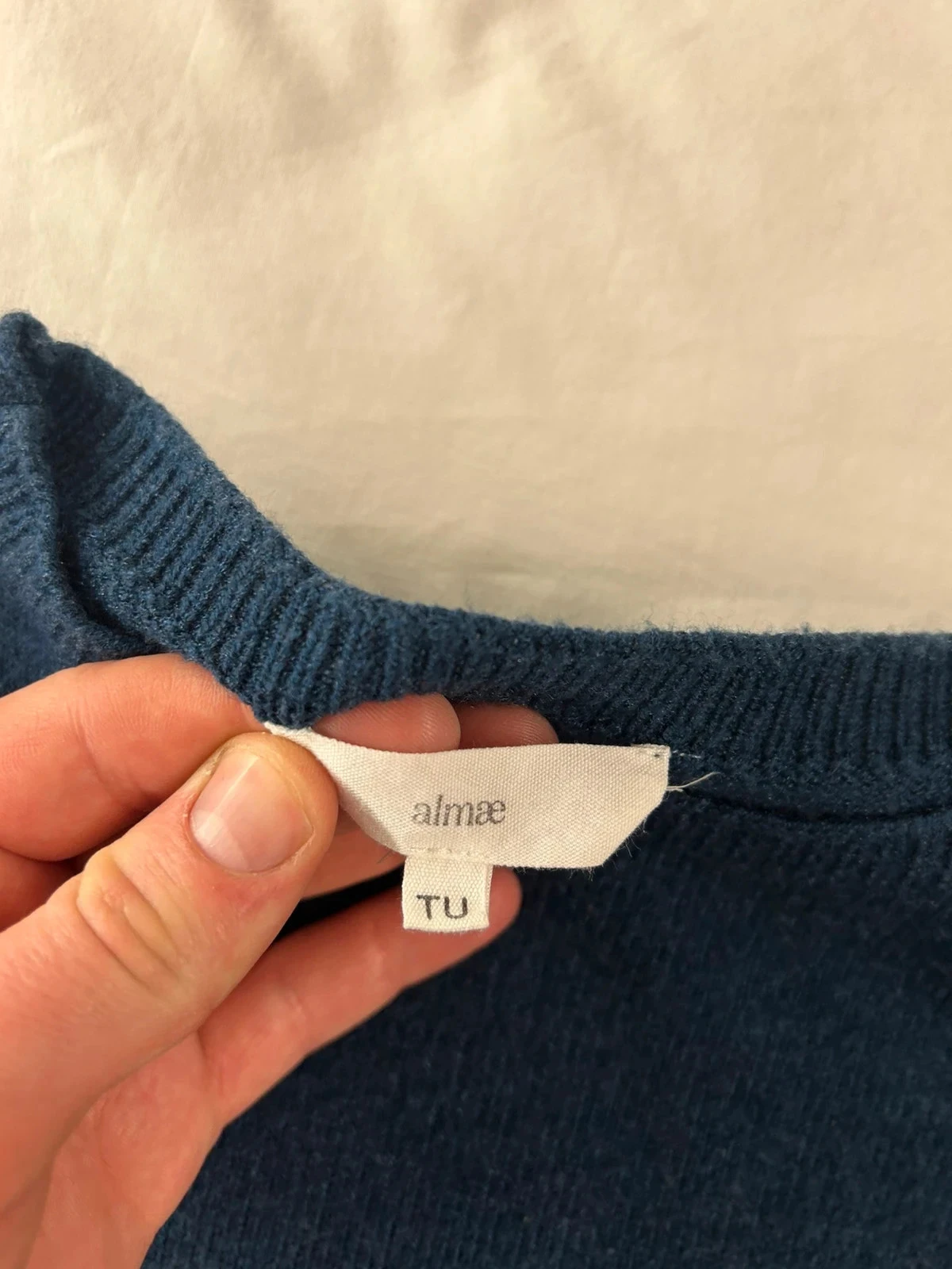 Suéter oversized almae azul marinho vintage em viscose – photo 8
